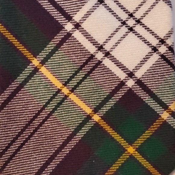 GAP CLASSIC TIE GREEN BLUE WHITE PLAID COTTON FESTIVE TIE HOLIDAY TARTAN FLANNEL - Picture 1 of 5